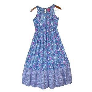 Lilly Pulitzer Girls Dress For Target Midi/Maxi Size L (10/12) Fit&Flare Preppy